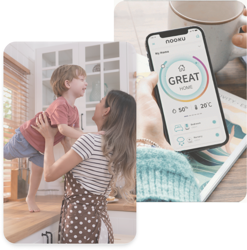 family enjoying nooku