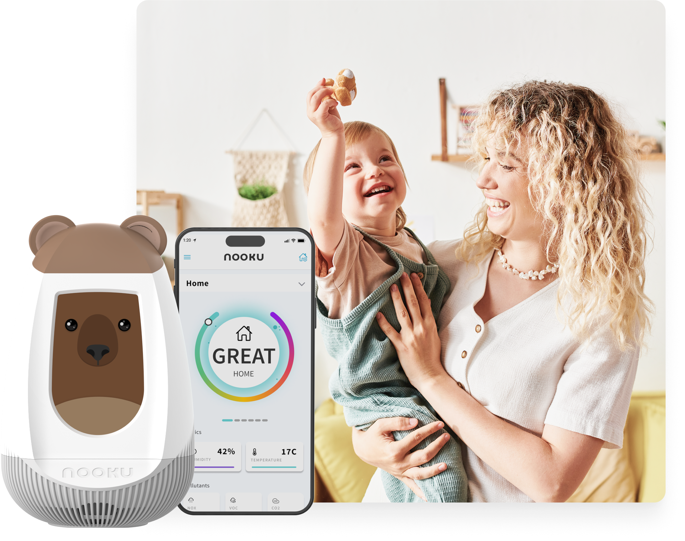 Mother and child happy