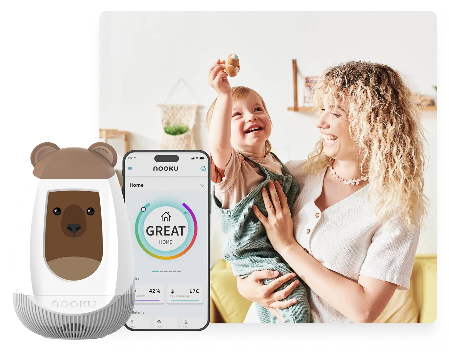 Mother and child happy